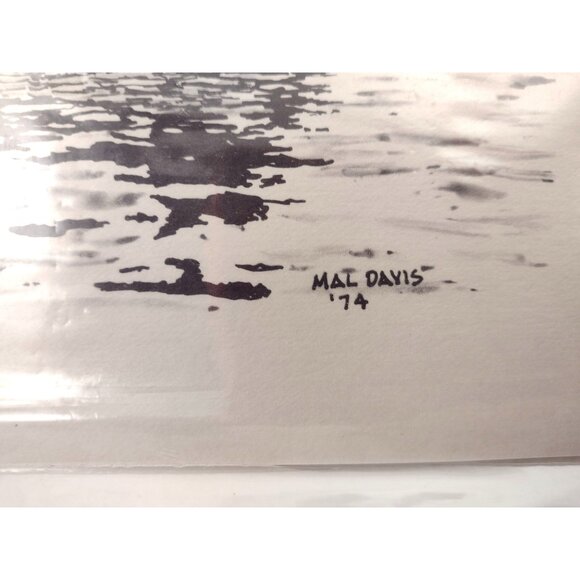 Set Of 5 Vintage Nautical Prints By Mal Davis Featuring Historic Ships & Boats - Picture 7 of 14